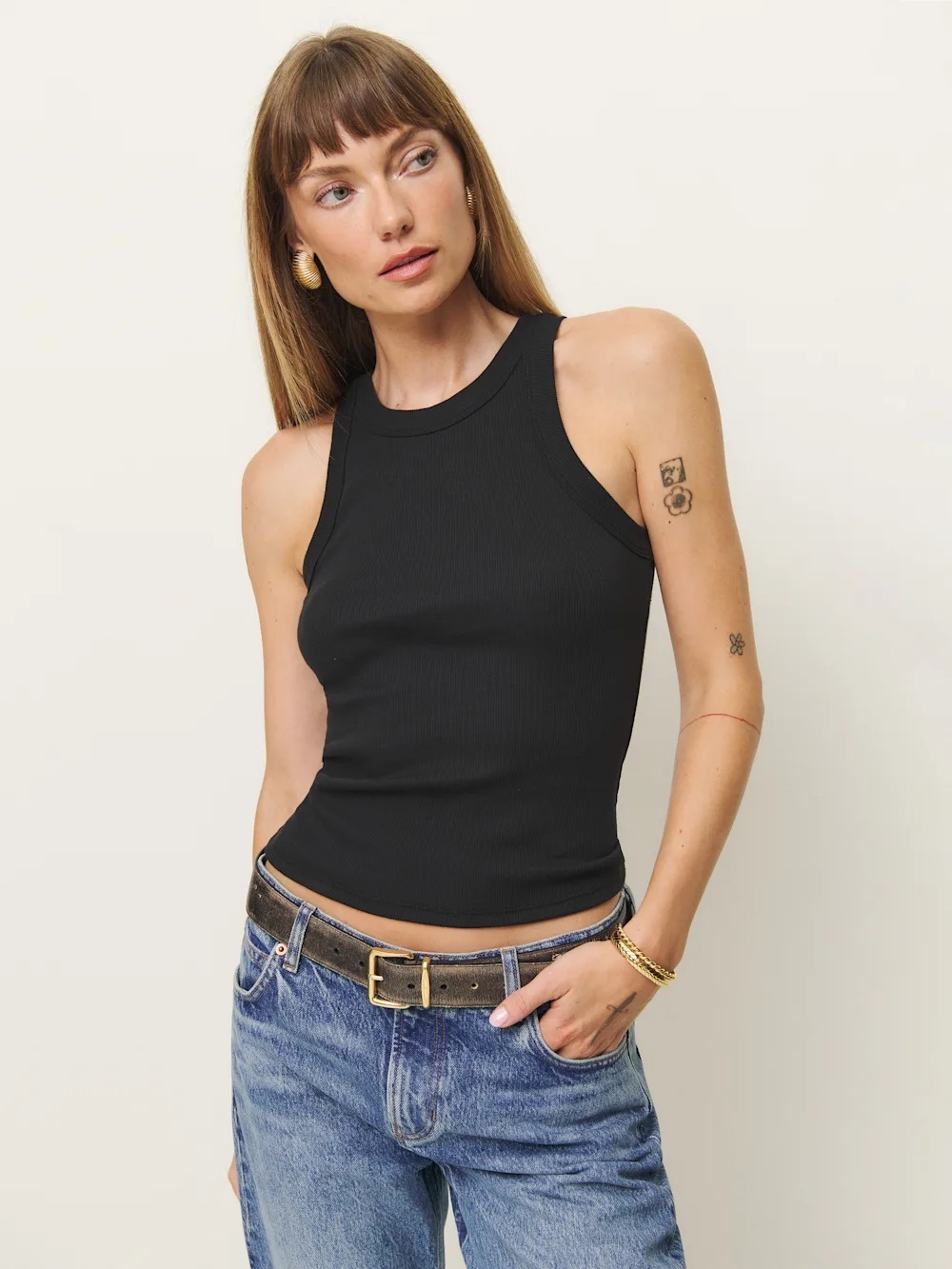 Reformation Tasha Tank in Black- size m